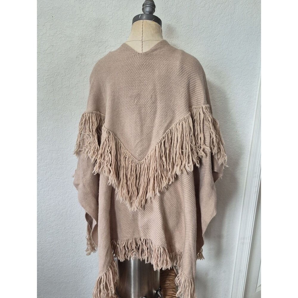 Phinomena 100% Alpaca Handmade Fringe Poncho - Picture 12 of 16